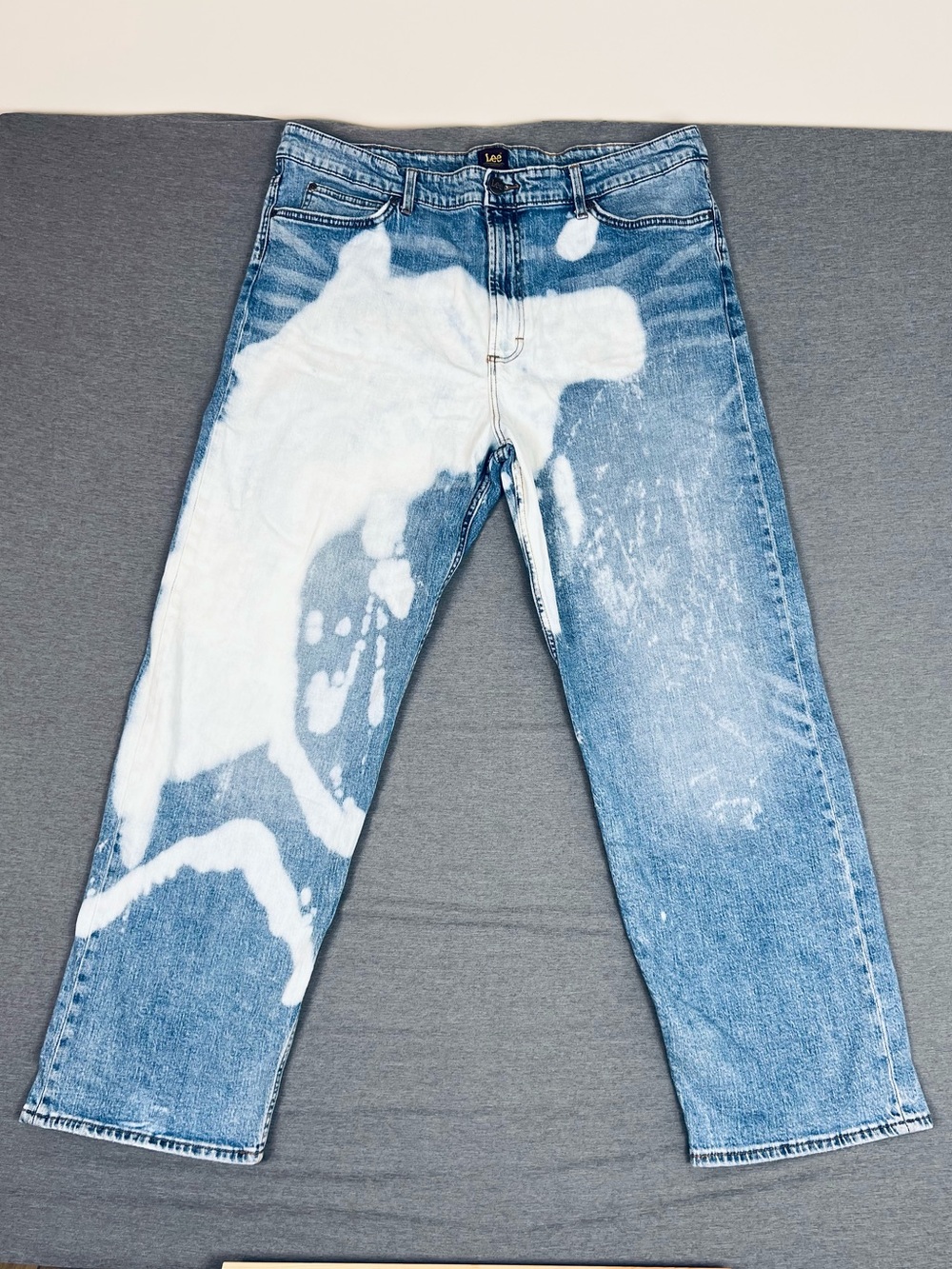 Vintage Lee Light Blue Bleached Straight Jeans